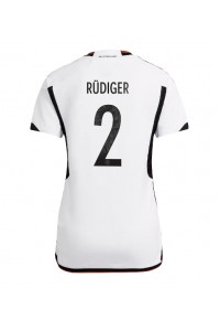 Duitsland Antonio Rudiger #2 Voetbaltruitje Thuis tenue Dames WK 2022 Korte Mouw